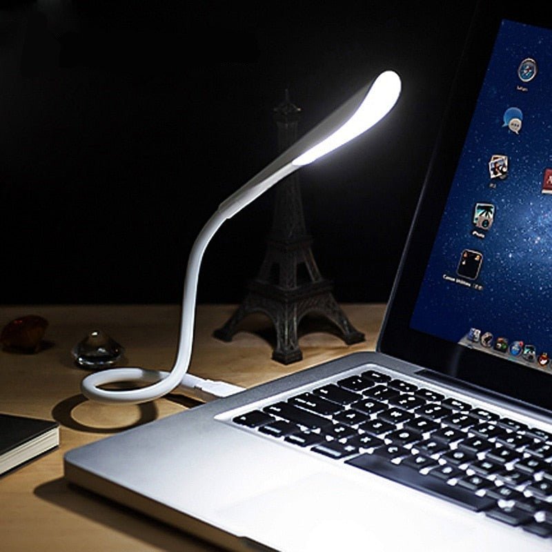 mini luce led usb flessibile lampada lettura notturna per noteboock pc  portatile