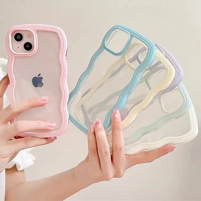 Custodia Cover Compatibile iPhone Morbida Antiurto Protettiva Colorata Trasparente