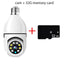 Telecamera Sorveglianza Videocamera E27 Lampadina 5G Visione Notturna Colori Zoom Registrazione Wi-Fi Monitor Sicurezza Interna