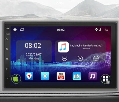 Autoradio GPS Carplay Auto Stereo Universale Autoradio Lettore Video Multimediale Navigazione GPS WiFI Bluetooth USB
