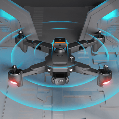 Drone Doppia Fotocamera Evitamento Ostacoli Volo Divertimento Principianti Telecomando Batteria