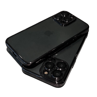 Custodia Telefono Trasparente Cornice Quadrata Placcatura Lusso Compatibile iPhone 13 12 11 14 Pro Max Mini Cover Morbida TPU