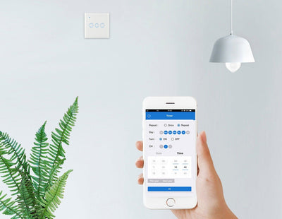 Interruttore Touch WiFi Casa Compatibile iOS Android Telefono App Amazon Alexa Google Home Timer Codice QR