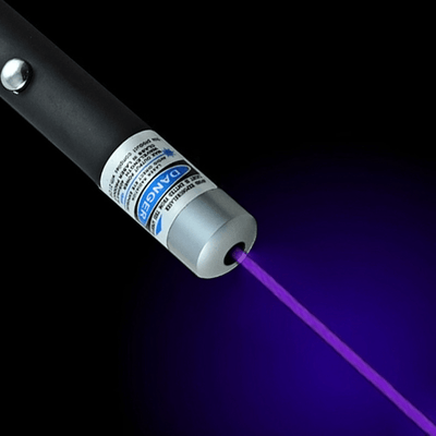 Penna Laser Raggio Colorato Luce Blu Viola Puntatore Obiettivo Portatile