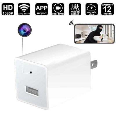 Telecamera Mini Nascosta Fotocamera USB Wi-Fi HD 1080P Sicurezza Casa Ufficio Registrazione Audio Video