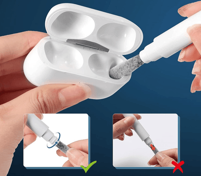 Kit Pulizia Auricolari Bluetooth AirPods Pennello Bianco