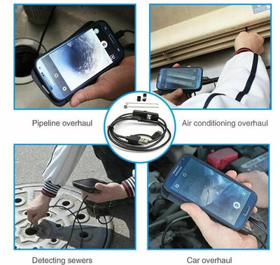 Endoscopio Industriale Tipo C Flessibile Mini Fotocamera 3 in 1 Android Impermeabile Pixel 0.3