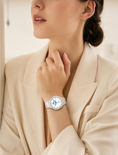 Orologio Polso Donna Smartwatch Elegante Cinturino Monitoraggio Salute Sveglia Promemoria Fitness