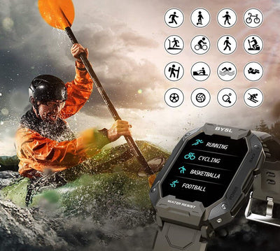 Orologio Polso Smartwatch Uomo Schermo HD 1.69 Pollici Bluetooth Sport Fitness 5ATM Impermeabile